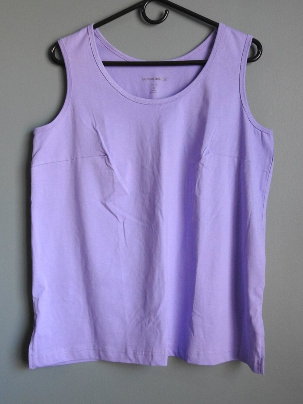 2/$15 Woman Within Tank Top Cami, Womens Plus Size Medium (14/16)